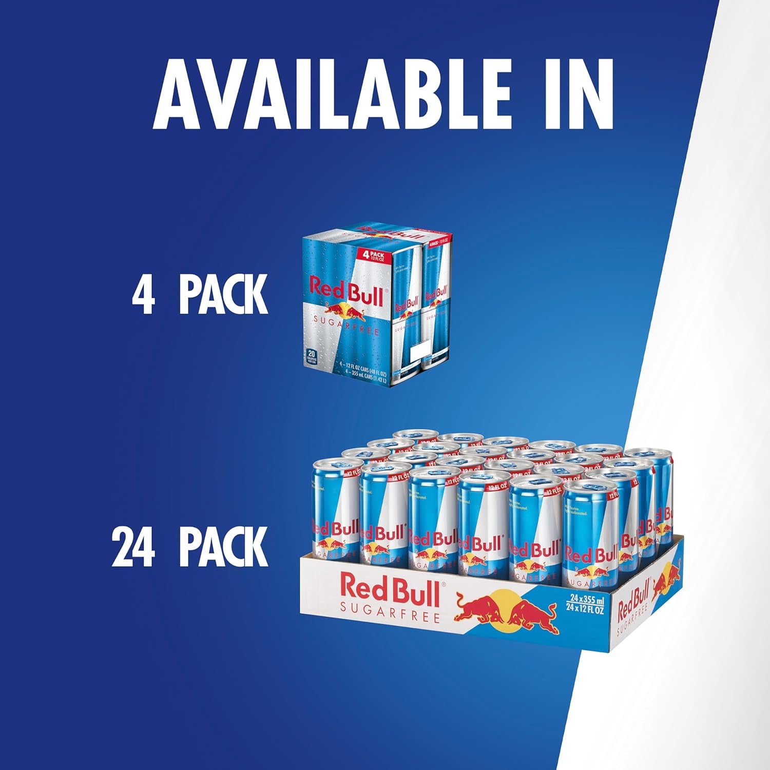 Red Bull Sugar Free Energy Drink, 12 Fl oz, Pack of 24 Cans