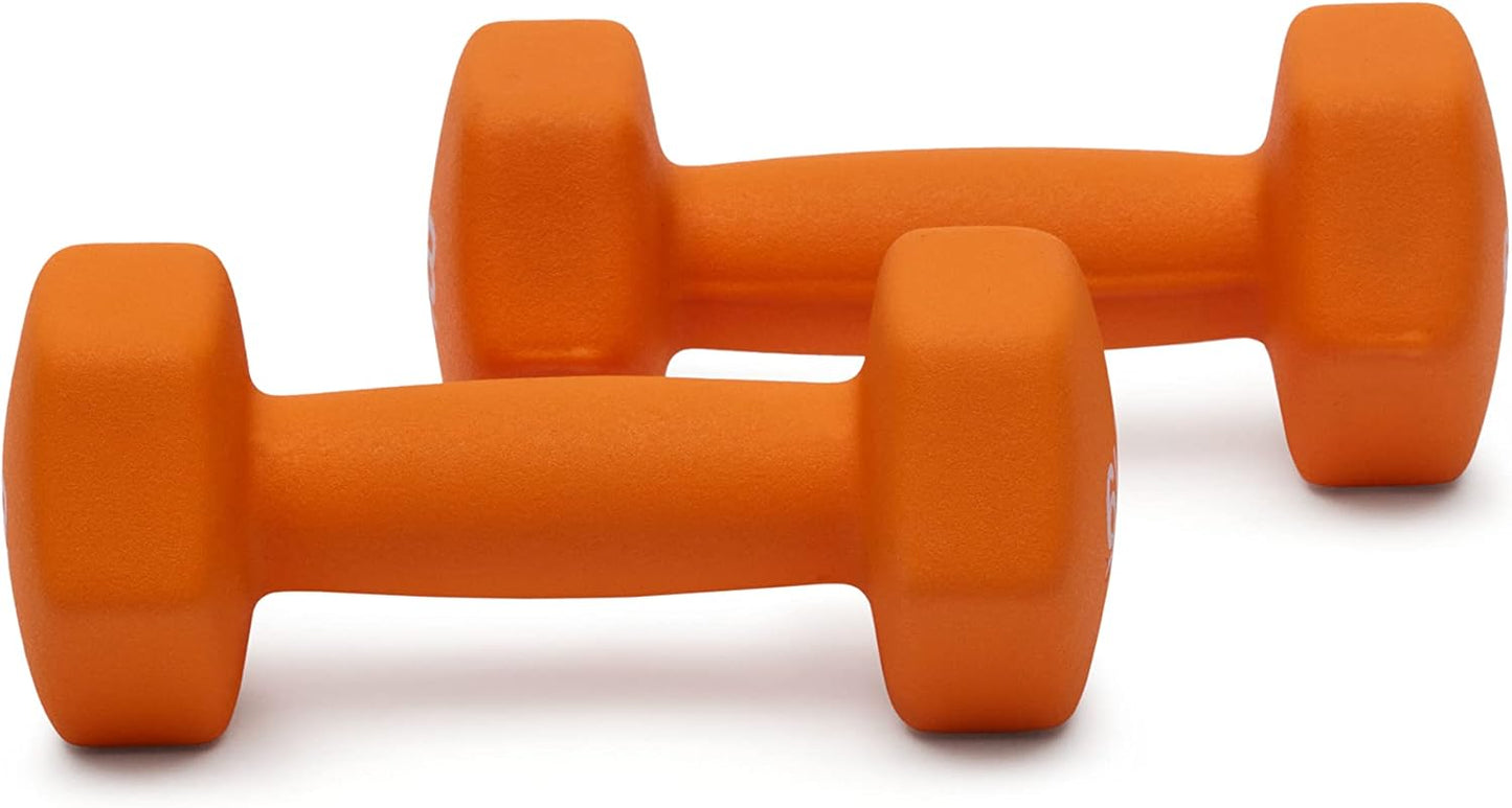 6 Pound Neoprene Dumbbell Hand Weights for Exercise