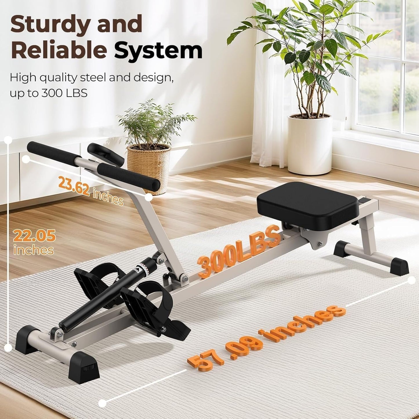 FEIERDUN Hydraulic Rowing Machine for Home