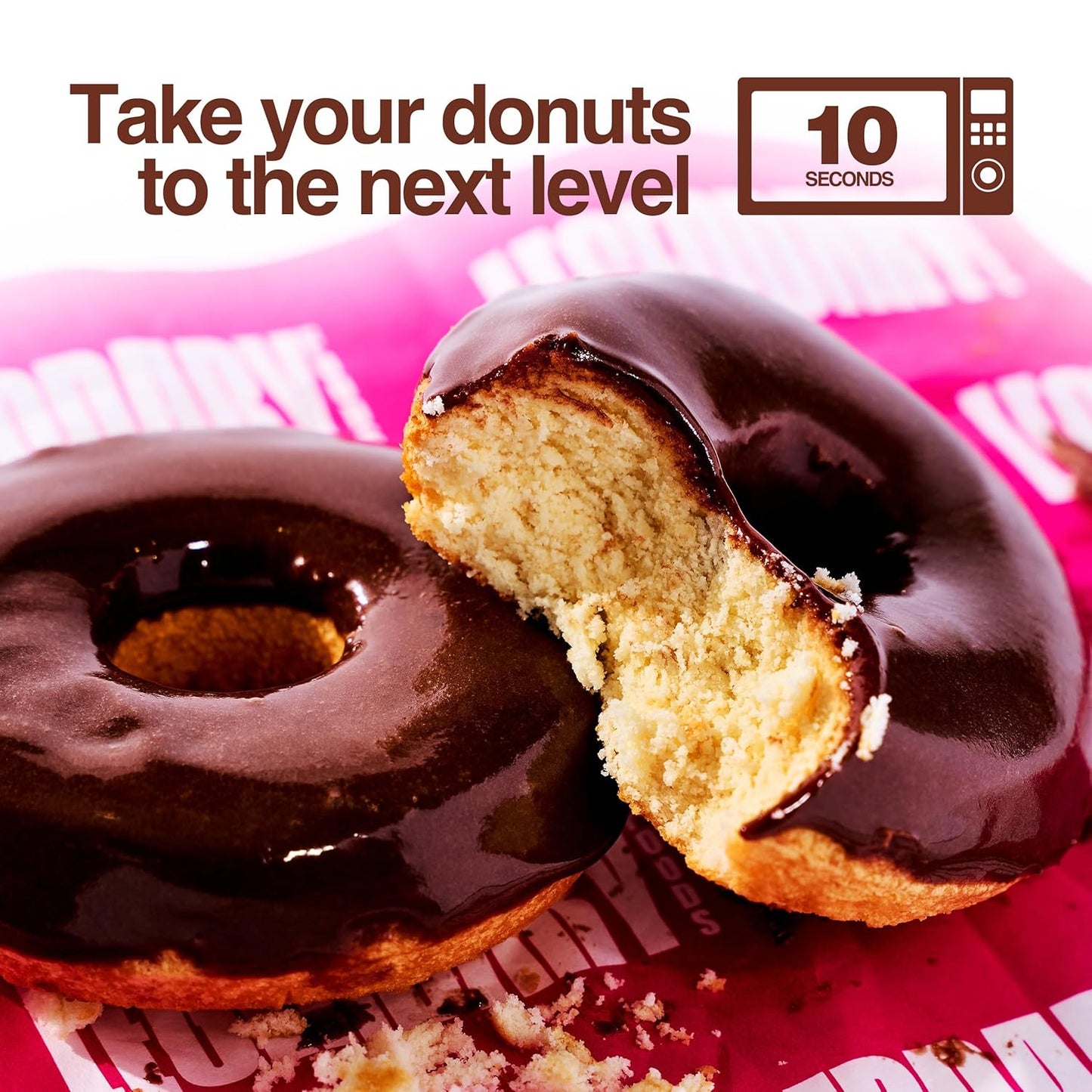 Protein Donuts - 22G Protein, Dipped Chocolate, Zero Sugar Snack - 8 Pack with Two Donuts per Pack