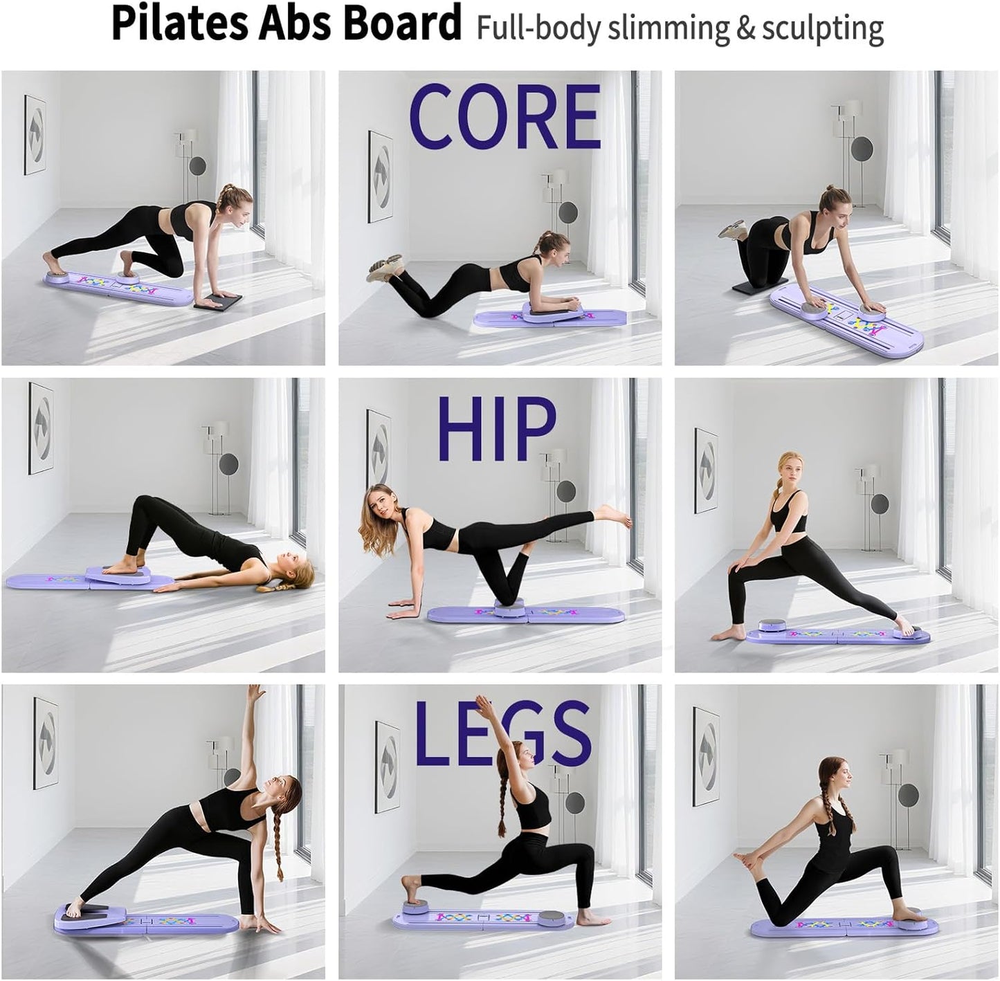 ORWIPO Foldable Pilates Reformer Set for Home Workout