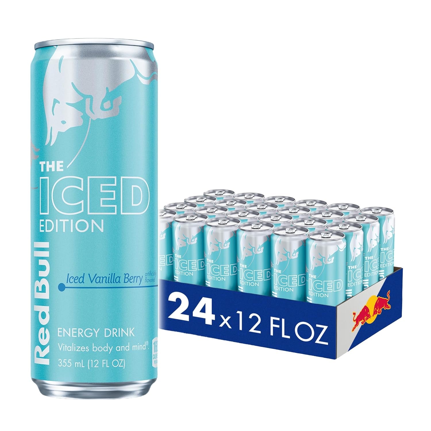 Red Bull Iced Vanilla Berry Energy Drink, 12 Fl oz, Pack of 24 Cans