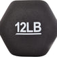 12 Pound Neoprene Dumbbell Hand Weights for Exercise
