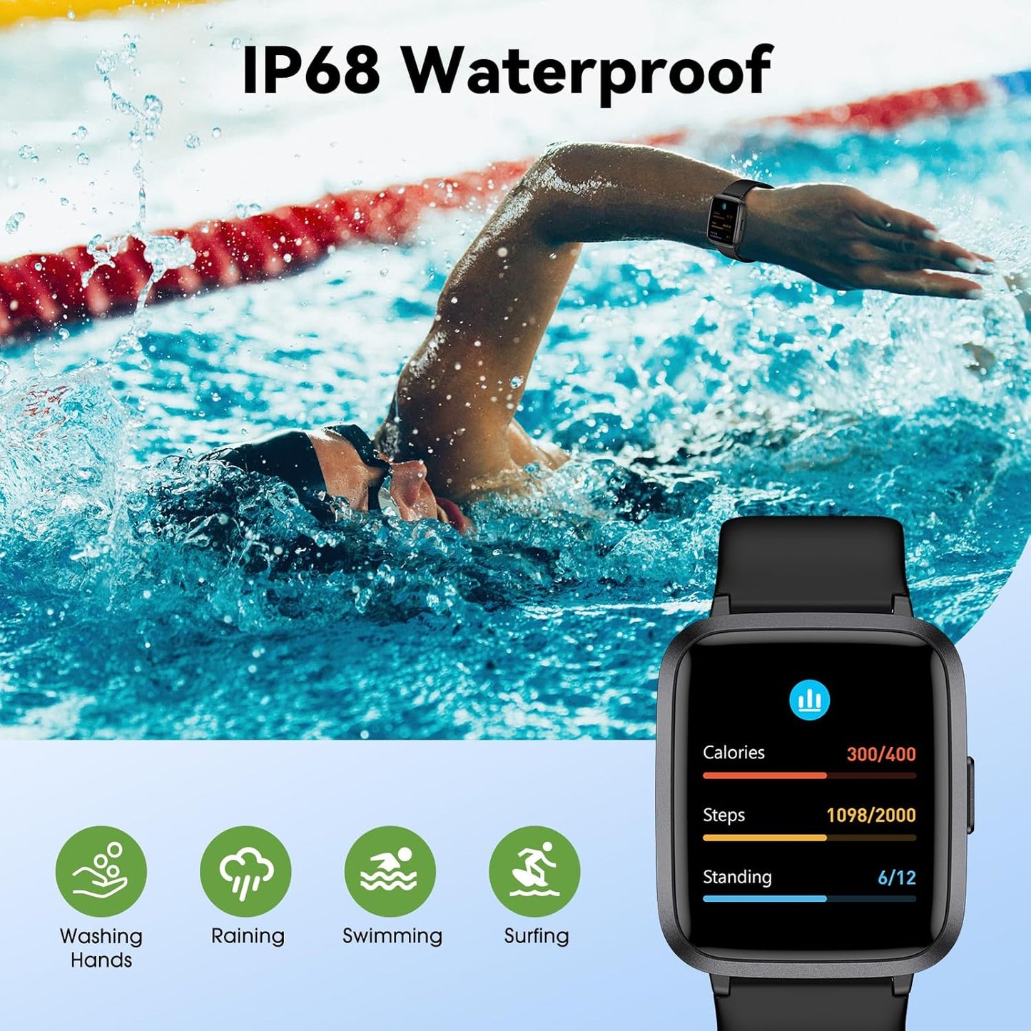 Fitness Tracker Watch with Heart Rate Monitor