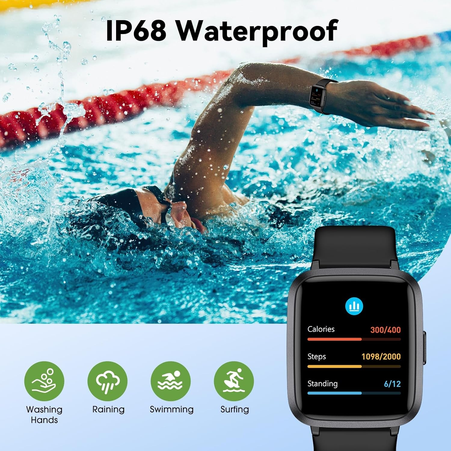 Fitness Tracker Watch with Heart Rate Monitor