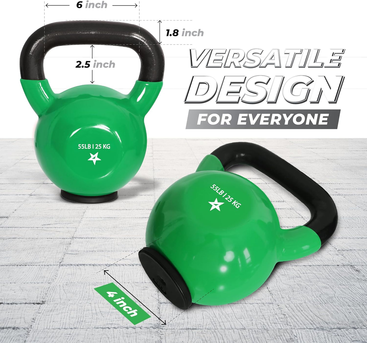 55 Pound Vinyl Coated Kettlebell