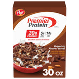 Post Premier Protein Chocolate Almond Cereal, Chocolatey Protein Cereal Flakes with Sliced Almonds