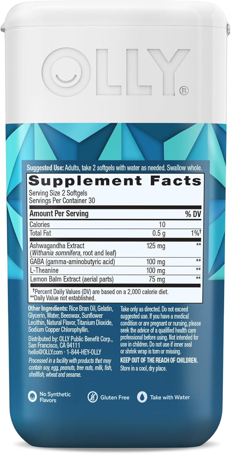 OLLY Ultra Strength Goodbye Stress Softgels
