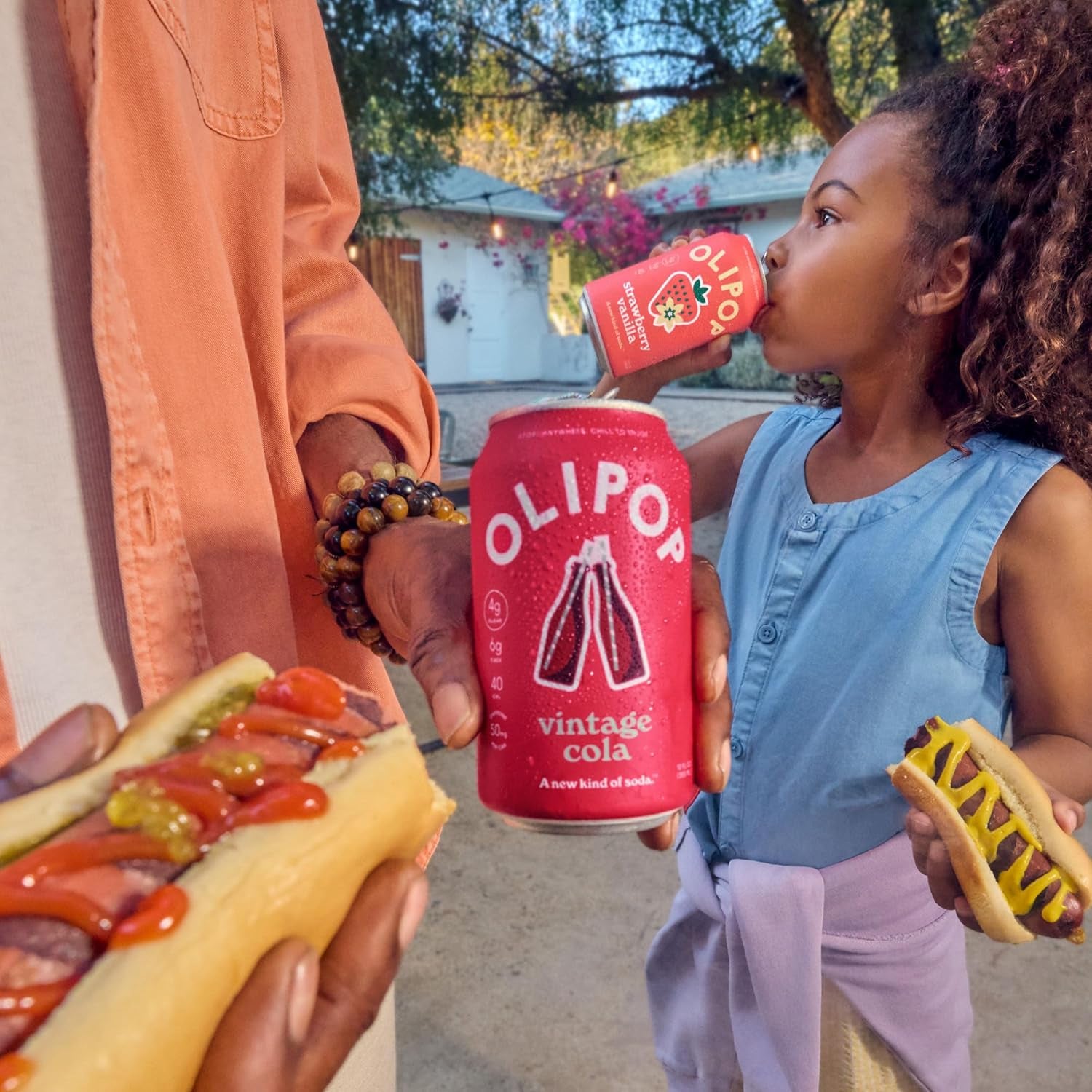 OLIPOP Prebiotic Soda Pop, Strawberry Vanilla (12-Cans)