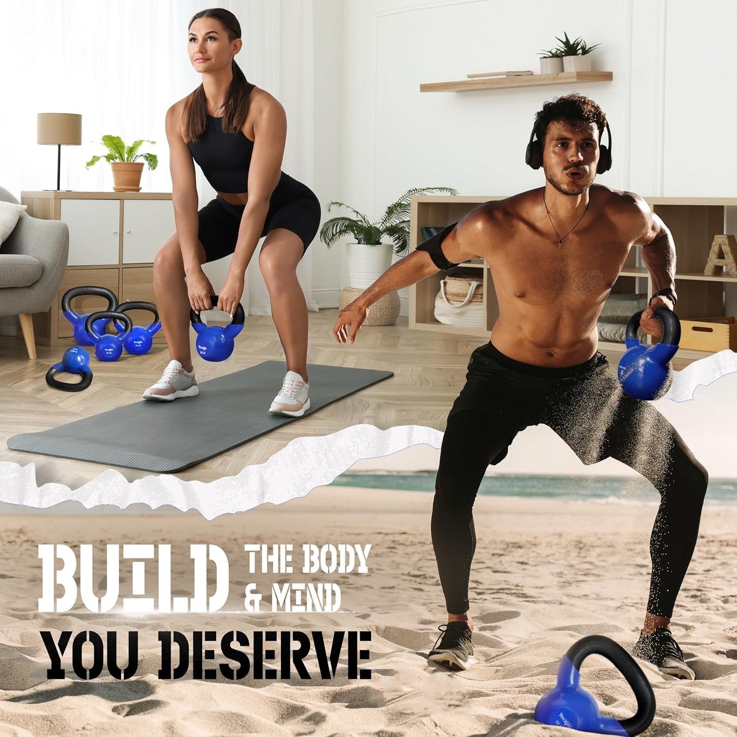 90 Pound Vinyl Coated Cast Iron Kettlebell