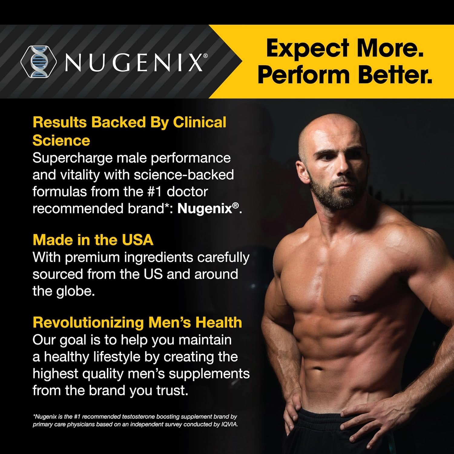 Nugenix Total-T, Free and Total Testosterone Booster Supplement for Men