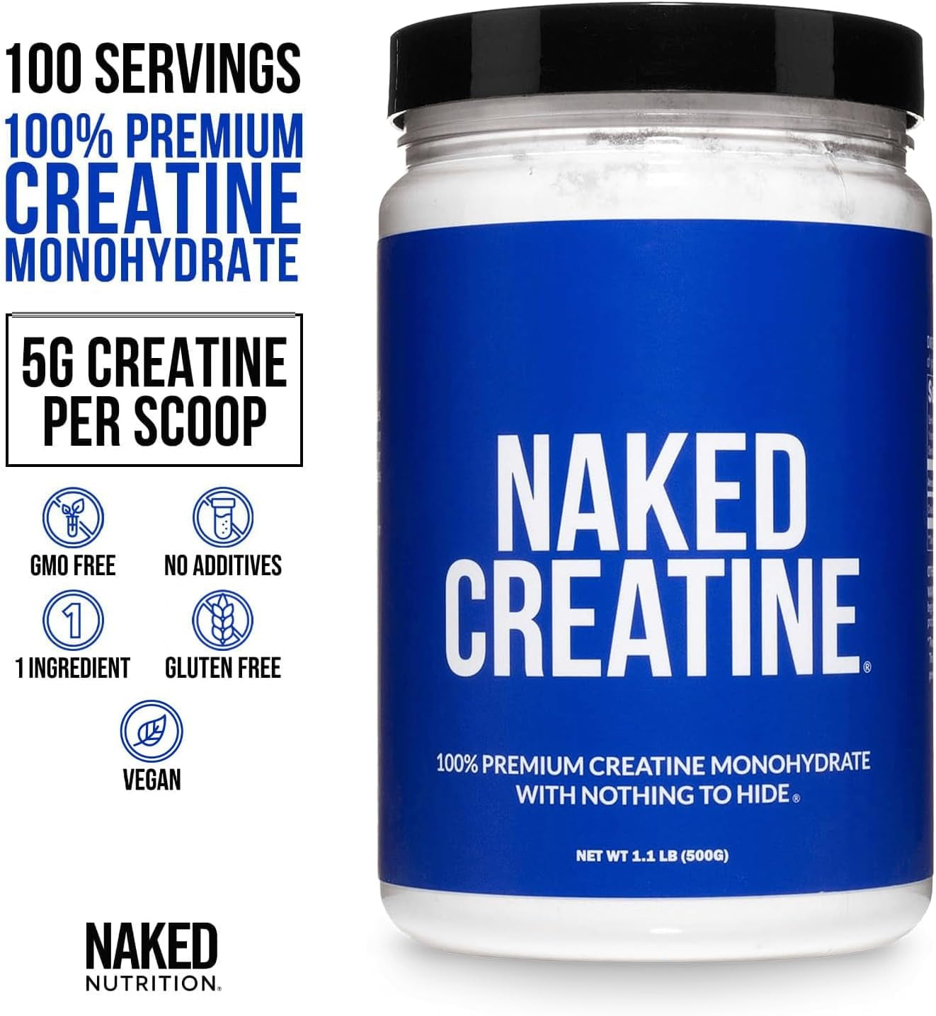 NAKED Pure Micronized Creatine Monohydrate Powder