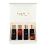 Bellavita Luxury Men's Perfume Gift Set with CEO Man, G.O.A.T., KLUB & OUD | 4 X 20Ml (80Ml) | Citrus, Woody, Patchouli & Caramel Notes