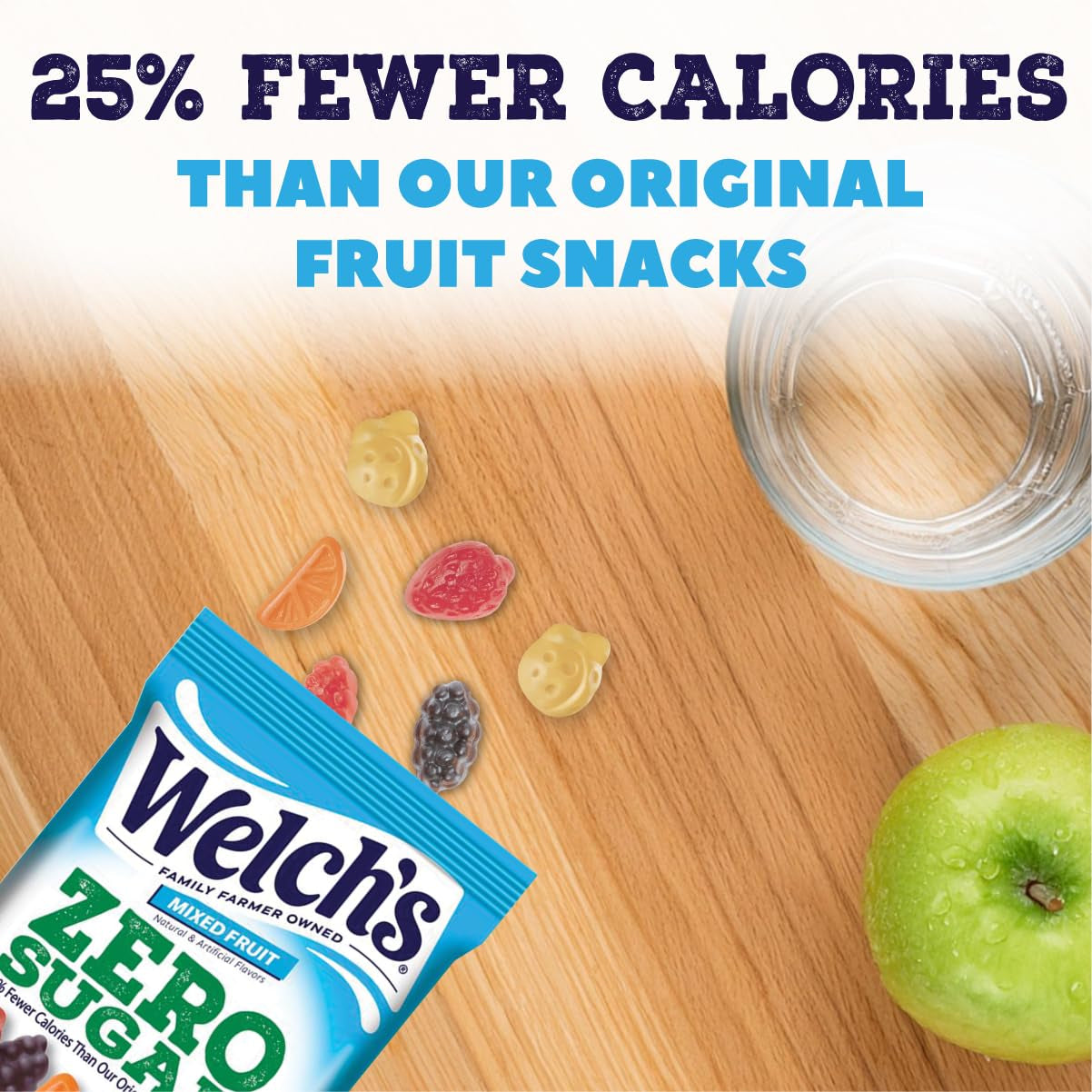 Welch's Zero Sugar Fruity Bites, Mixed Fruit Snack Box, Gluten Free & Sugar Free Snacks (Pack of 6)