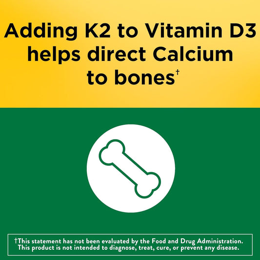 Nature Made Vitamin D3 K2 Supplement
