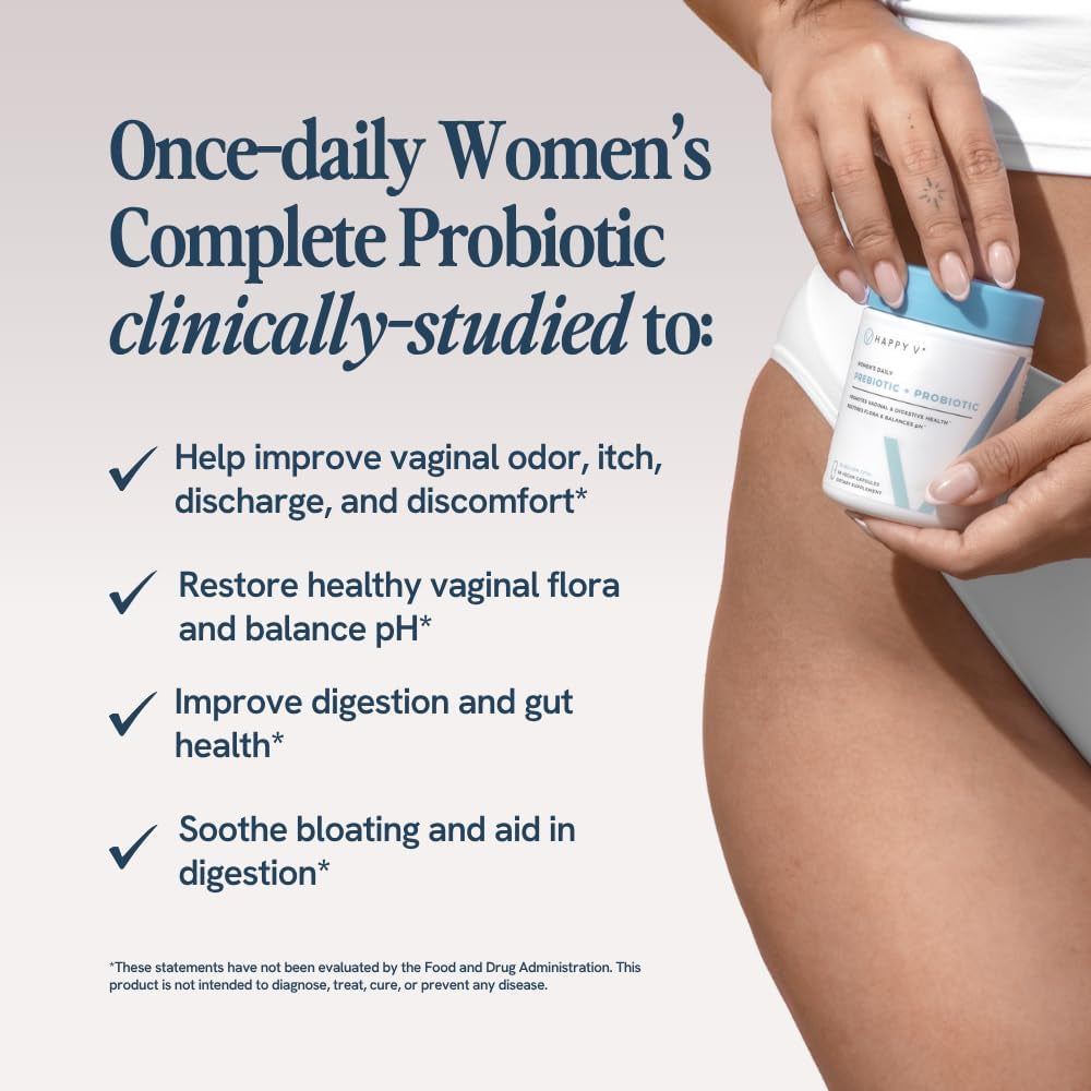 Happy V Dr. Formulated Vaginal Probiotics for Women