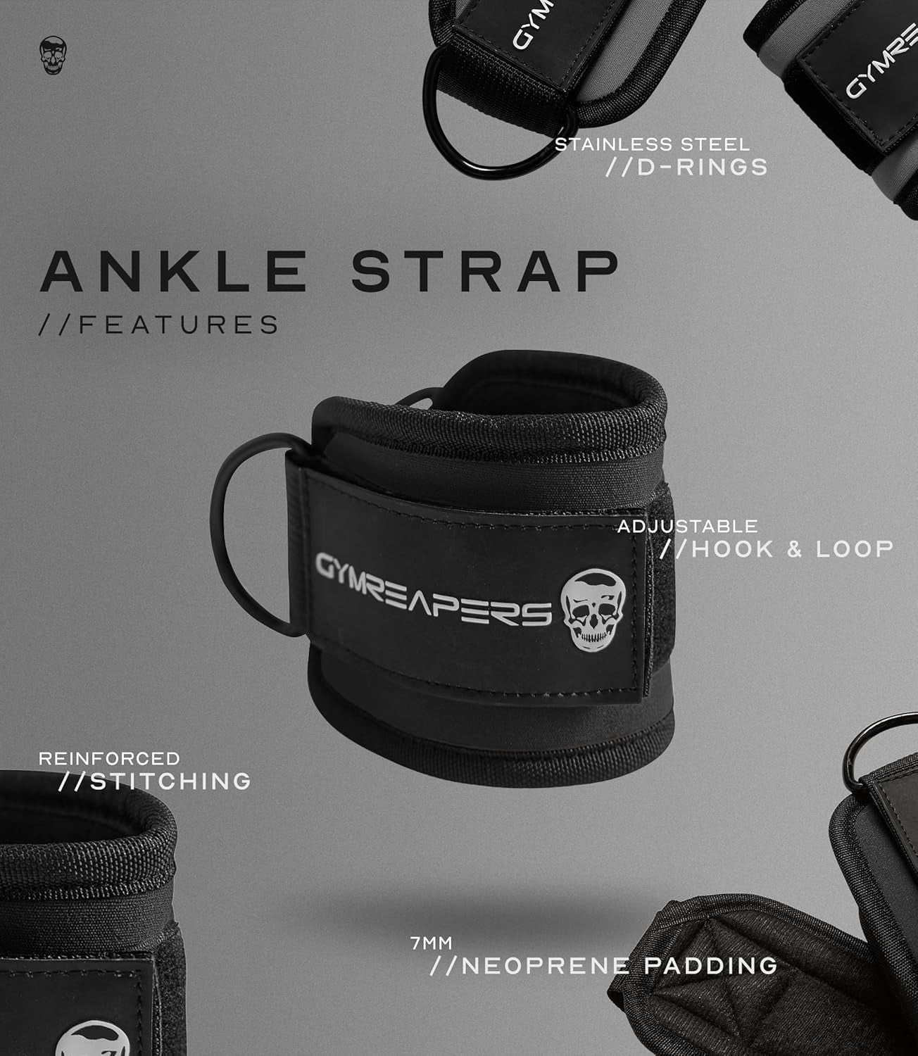 Gymreapers Ankle Straps For Cable Machine Kickbacks