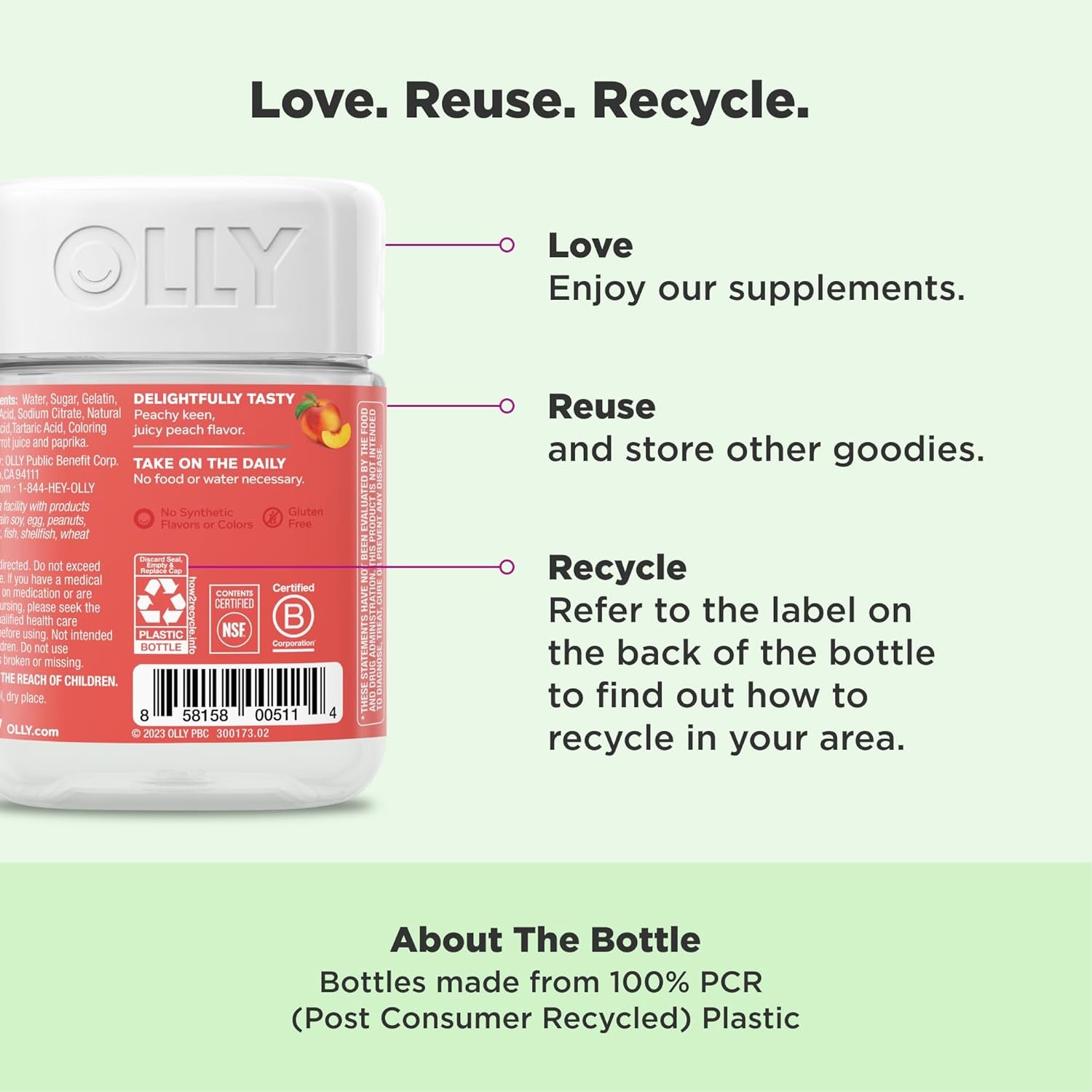 Olly Probiotic + Prebiotic Gummy for Men and Women