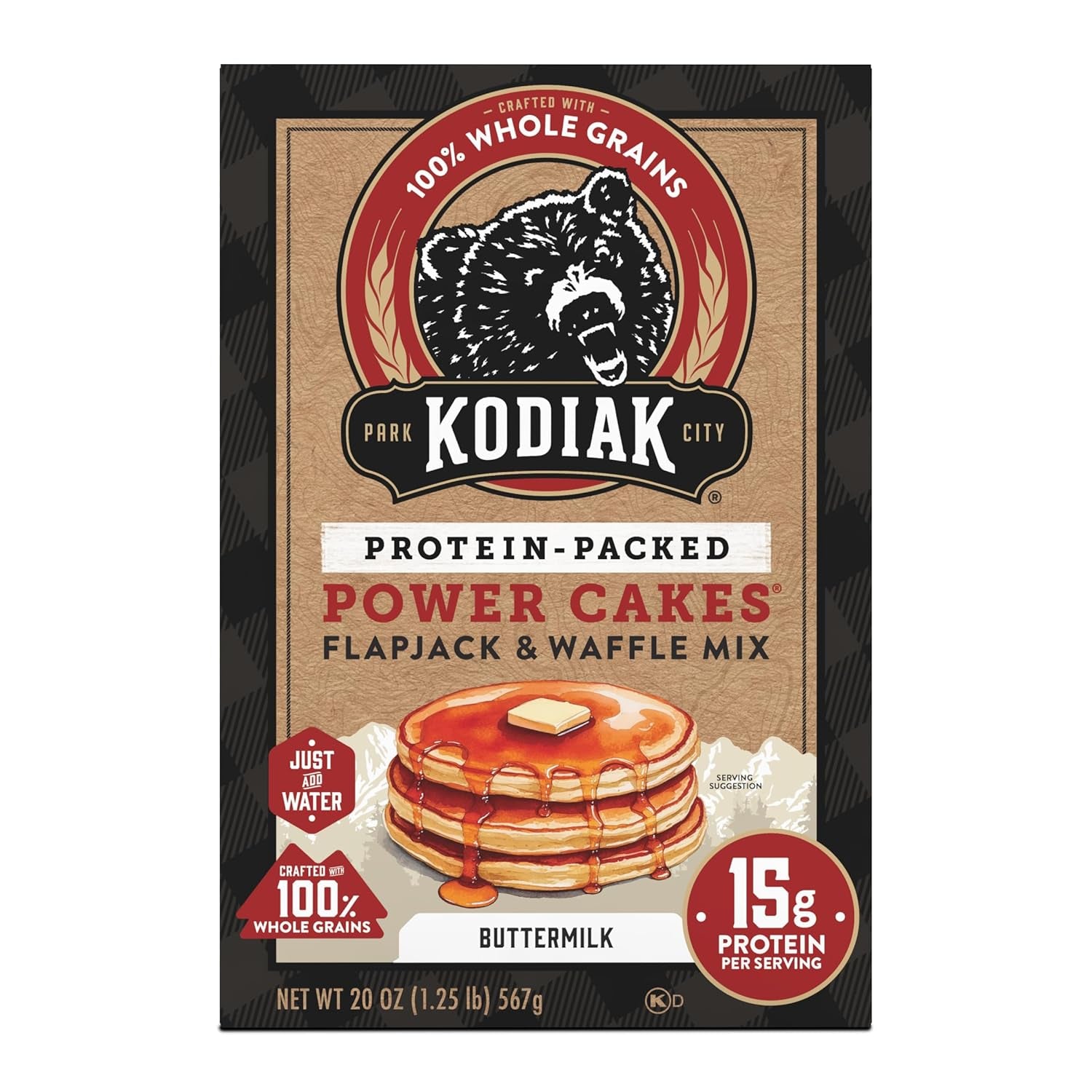 Kodiak Cakes Protein Pancake Power Cakes, Buttermilk (Pack of 6)