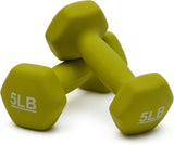 5 Pound Neoprene Dumbbell Hand Weights for Exercise