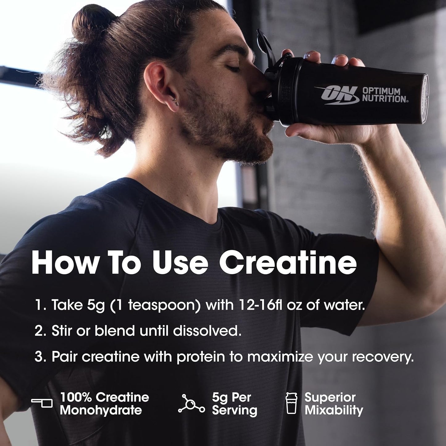 Optimum Nutrition Micronized Creatine Monohydrate Powder