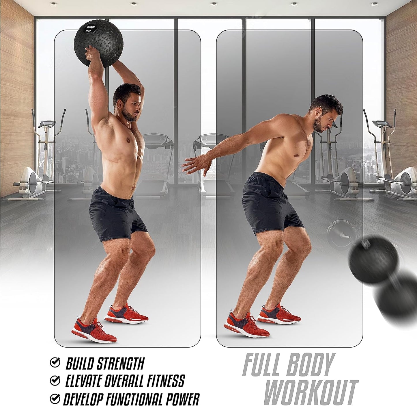 Yes4All Slam Balls, 10-40Lb Weighted Ball Weight