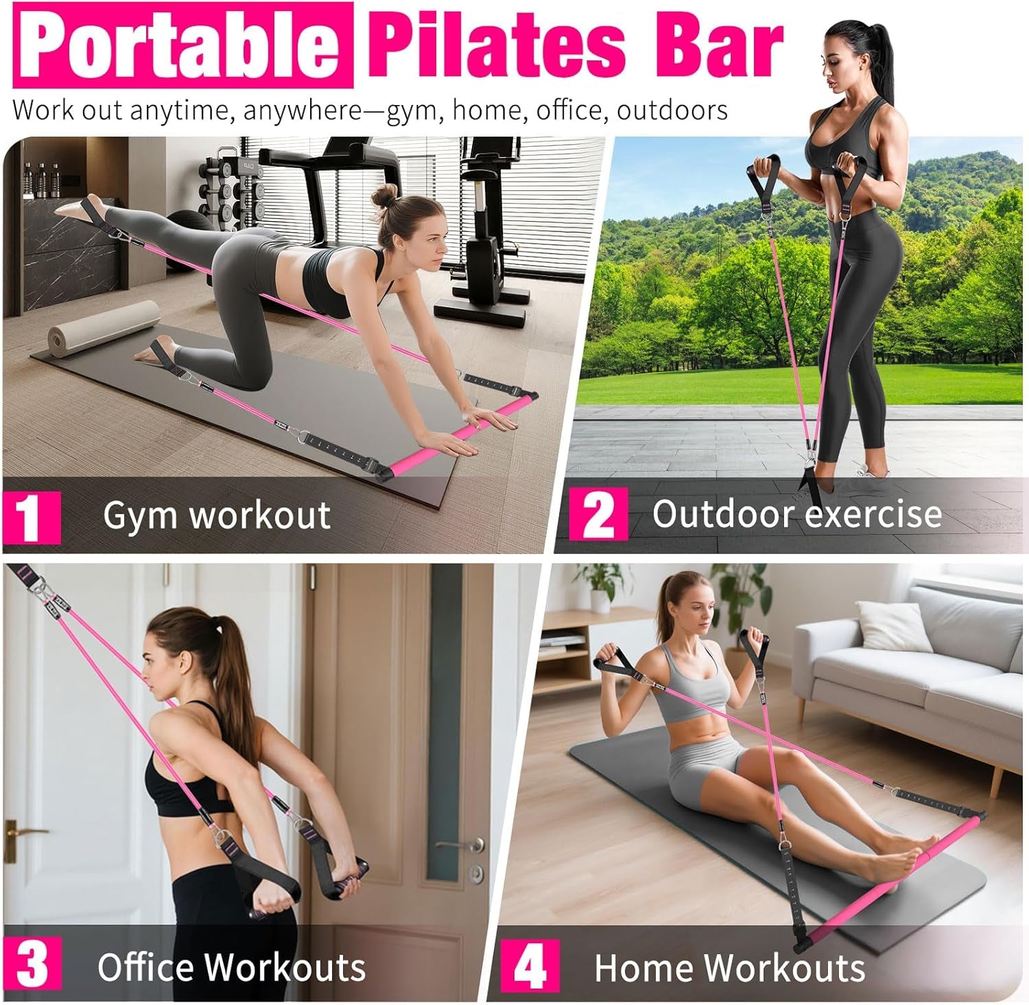 Pilates Bar Kit with Resistance Bands