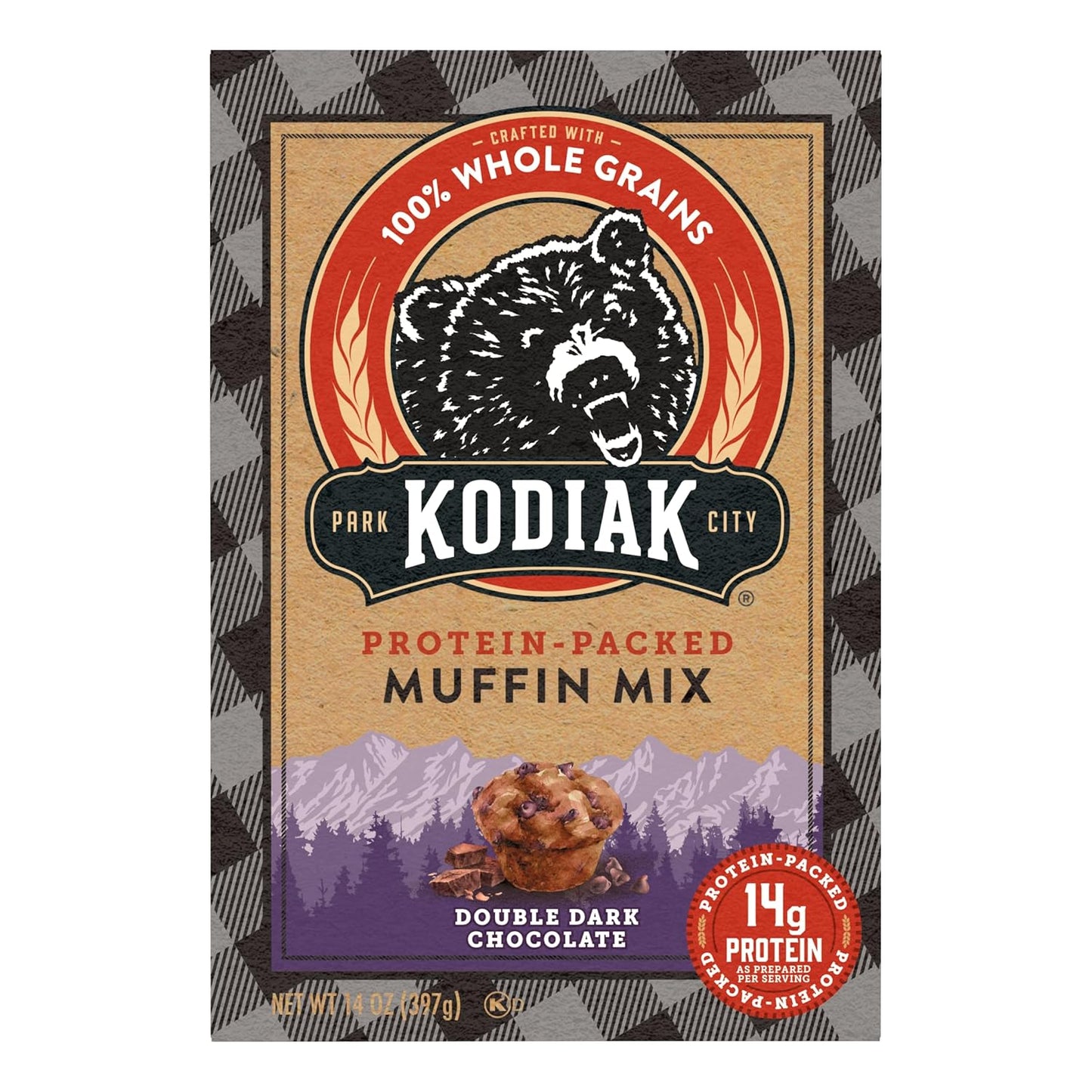 Kodiak Cakes Power Bake Muffin Mix, Double Dark Chocolate (Pack of 6)