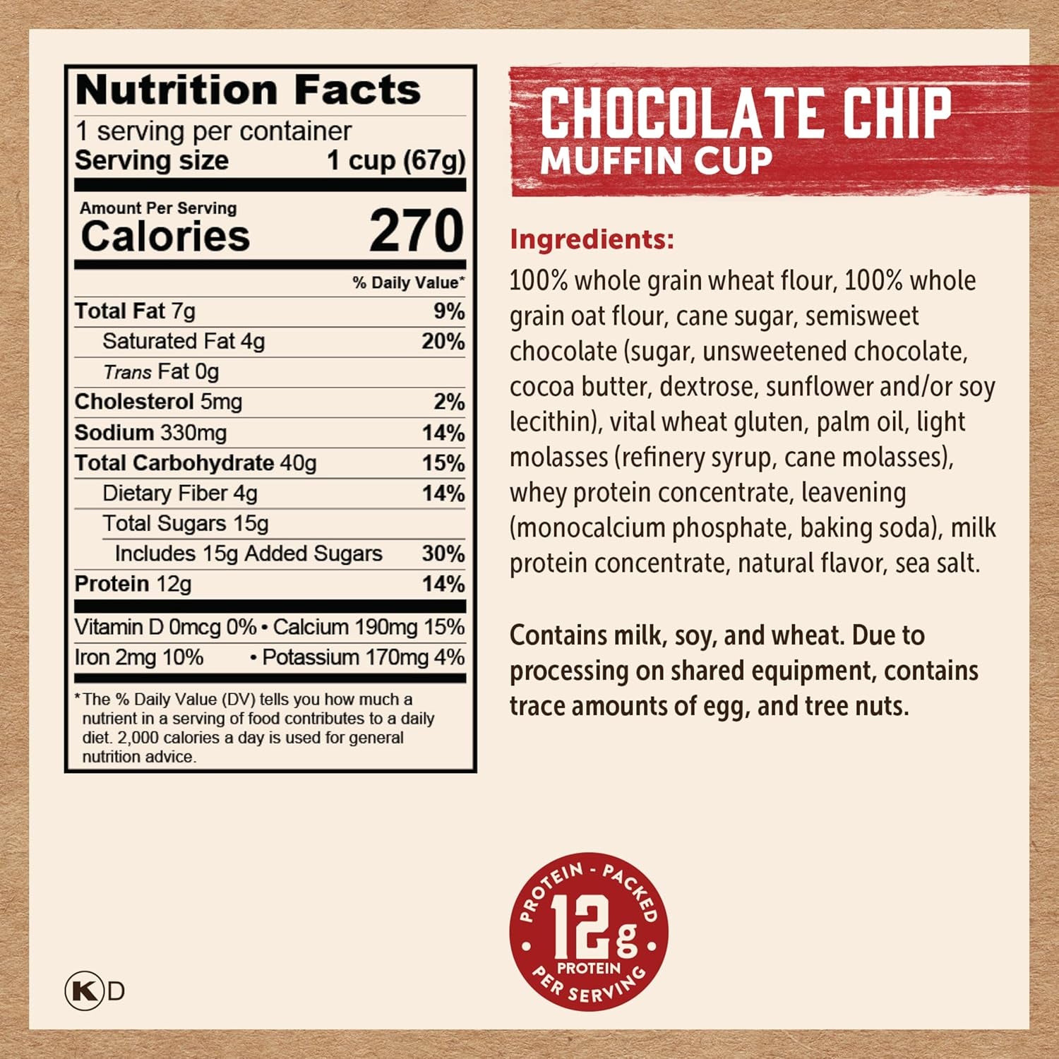 Minute Muffins, Chocolate Chip (Pack of 12)