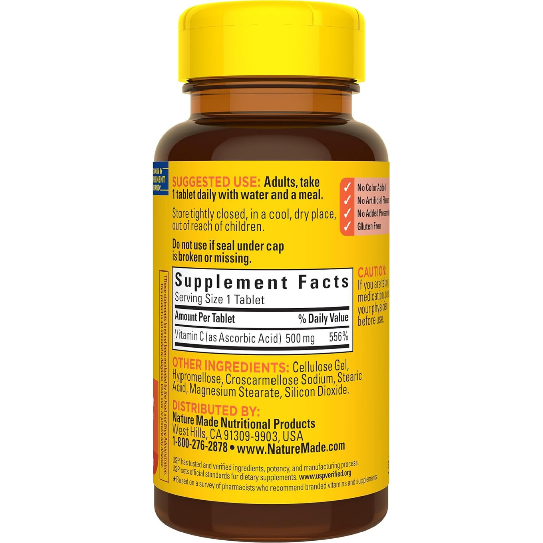 Nature Made Vitamin C 500 mg Tablets