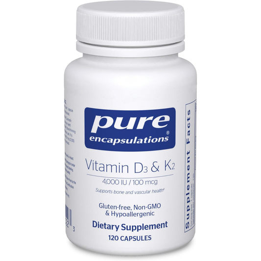 Pure Encapsulations Vitamin D3 & K2 - Bone & Vascular Health Support