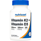 Nutricost Vitamin D3 + K2 (5000 IU D3 / 100mcg MK7)