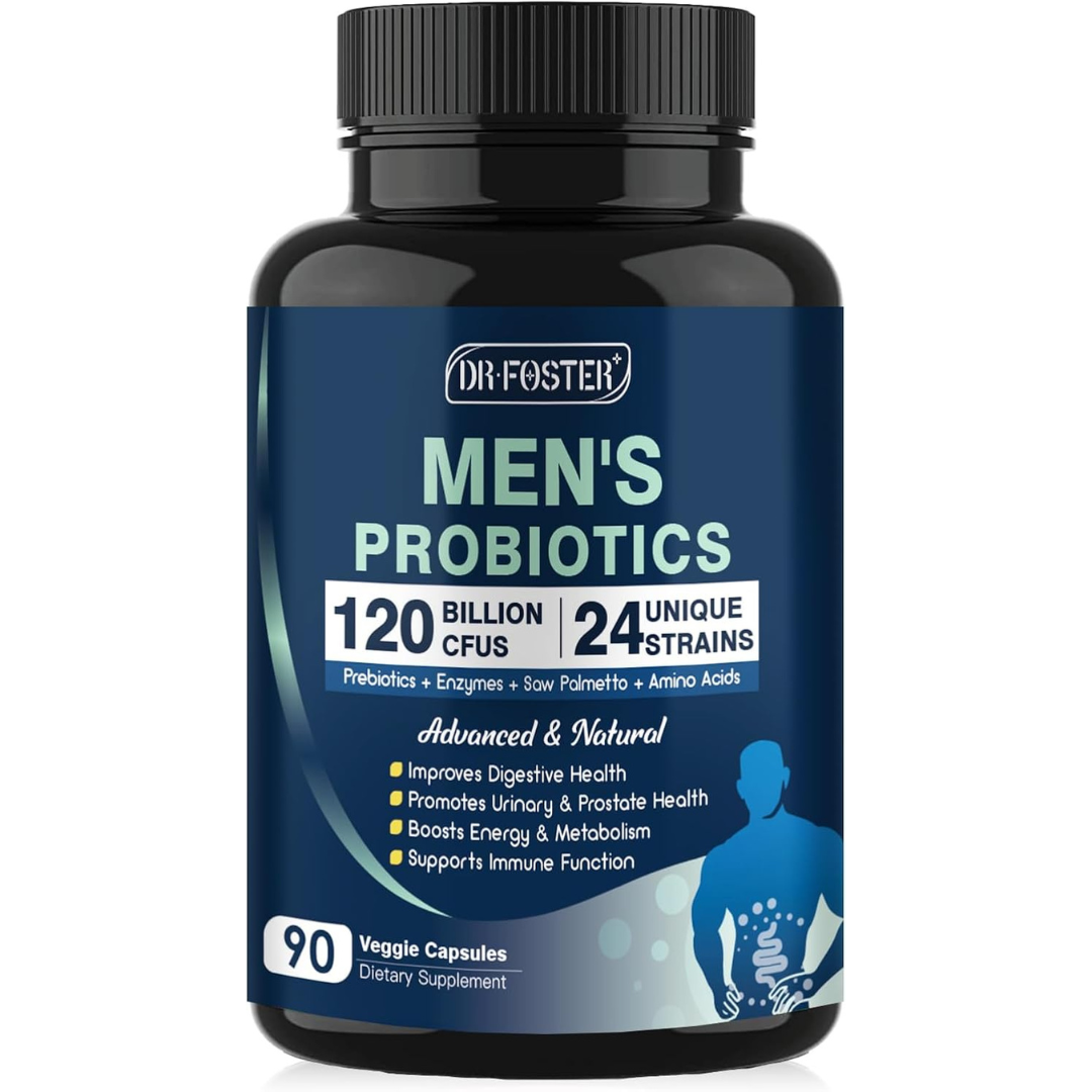 Probiotics for Men Digestive Health, 120 Billion CFUs