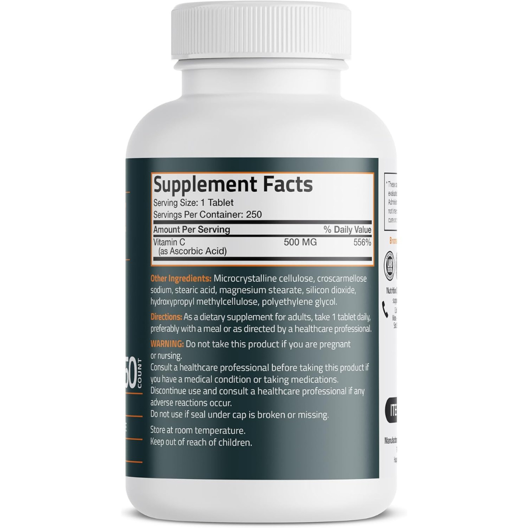 Bronson Vitamin C 500 MG Supports a Healthy Immune System