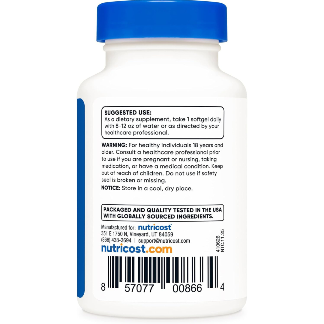 Nutricost Vitamin D3 + K2 (5000 IU D3 / 100mcg MK7)