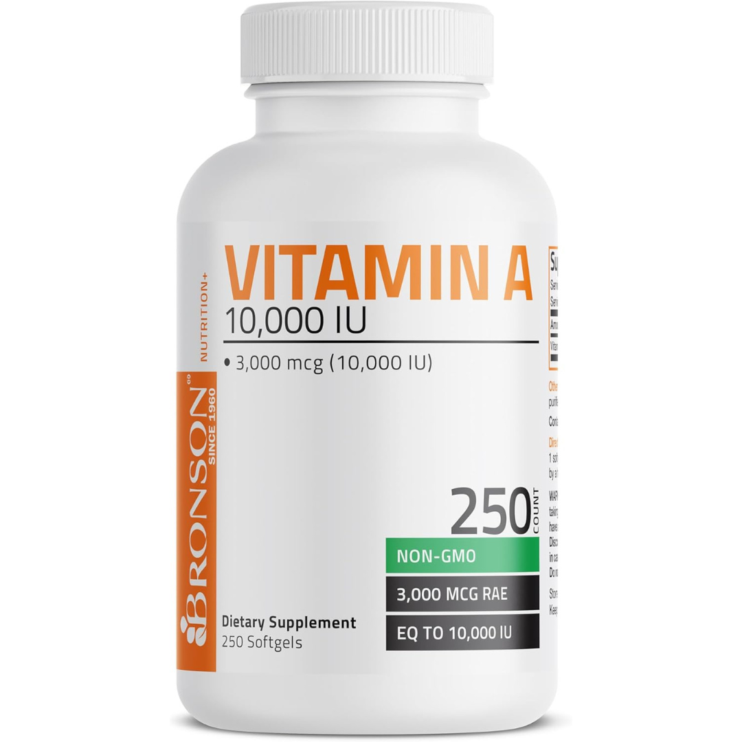 Bronson Vitamin A 10,000 IU Premium Non-GMO Formula