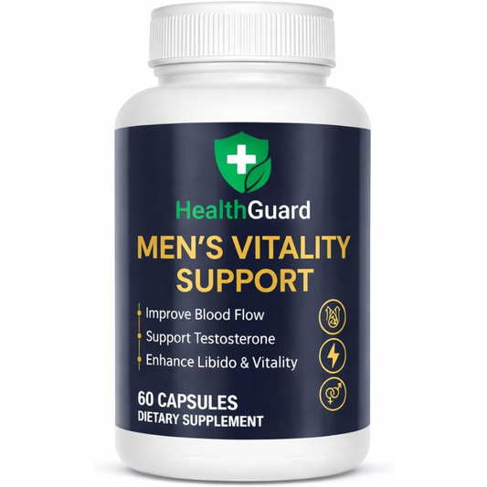Healthguard Men’s Vitality Support – Horny Goat Weed, Maca, Fenugreek & L-Arginine