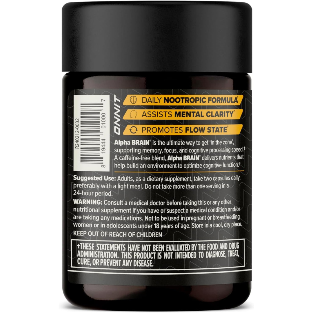 ONNIT Alpha Brain Nootropic Brain Supplement for Focus
