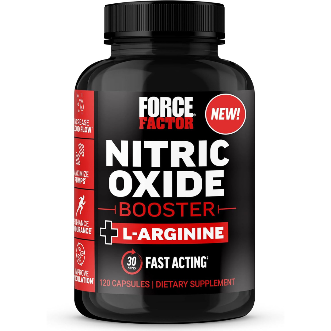 Force Factor Nitric Oxide Booster, Fast-Acting Formula with L-Arginine