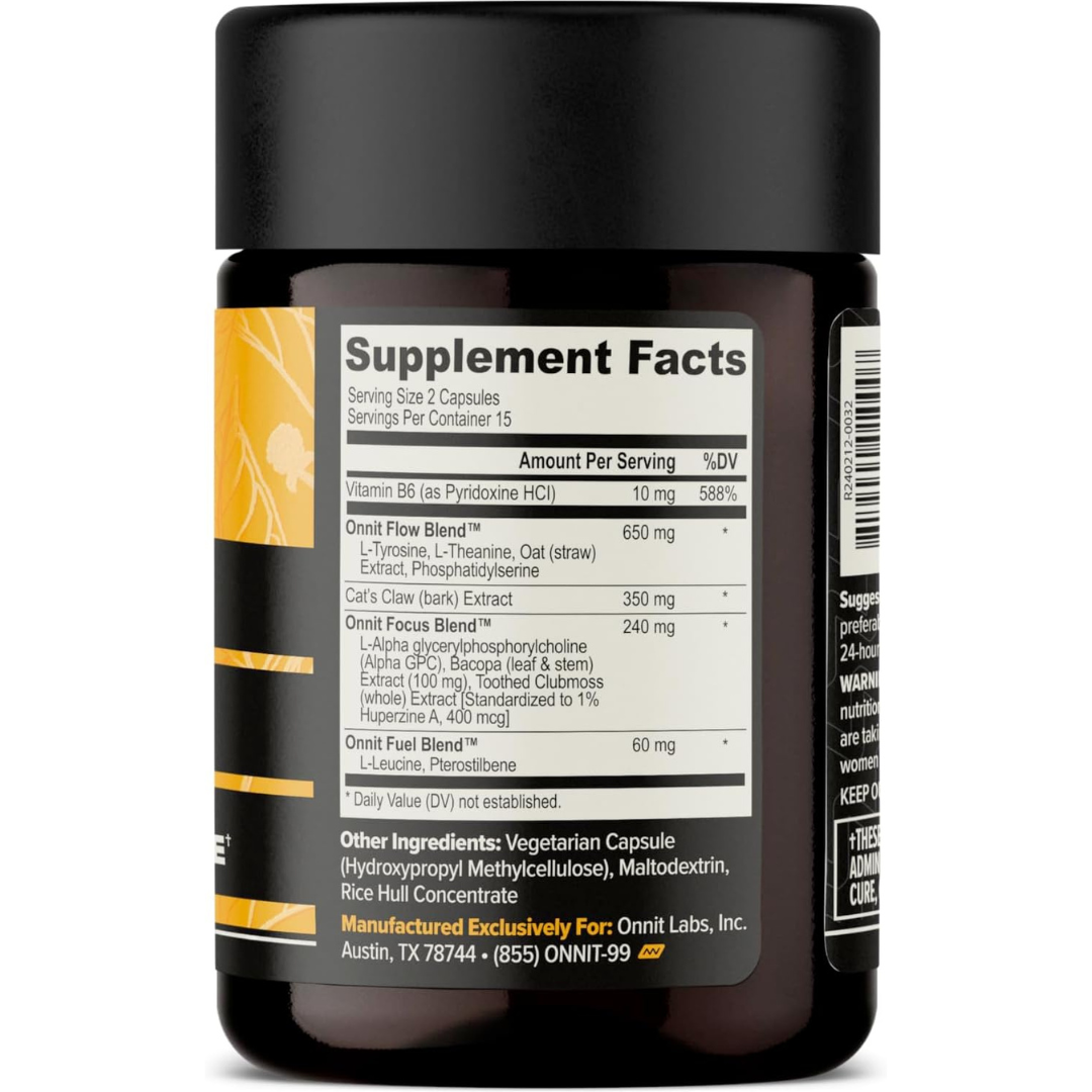 ONNIT Alpha Brain Nootropic Brain Supplement for Focus