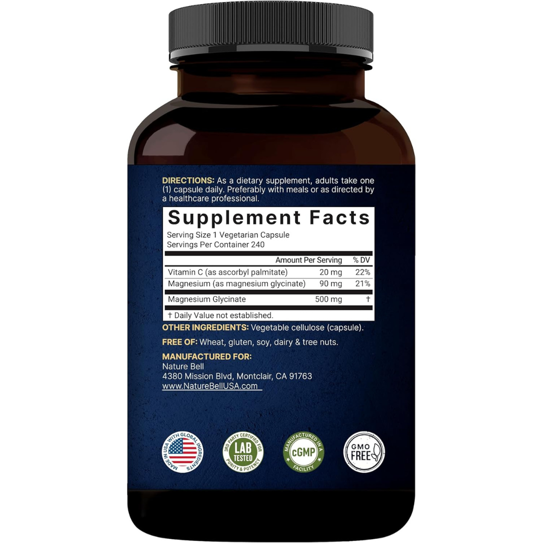 Naturebell Pure Magnesium Glycinate 500mg