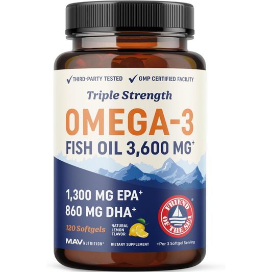 Triple Strength Omega 3 Fish Oil 3600 Mg