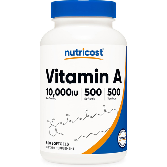 Nutricost Vitamin A 10,000 IU, 500 Softgel Capsules