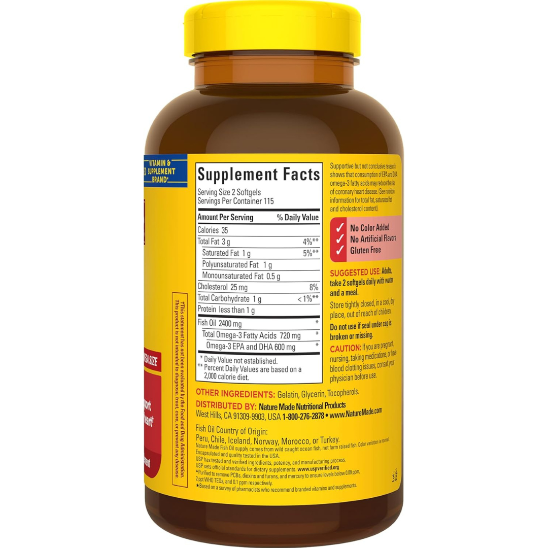 Nature Made Fish Oil Omega 3 Supplements