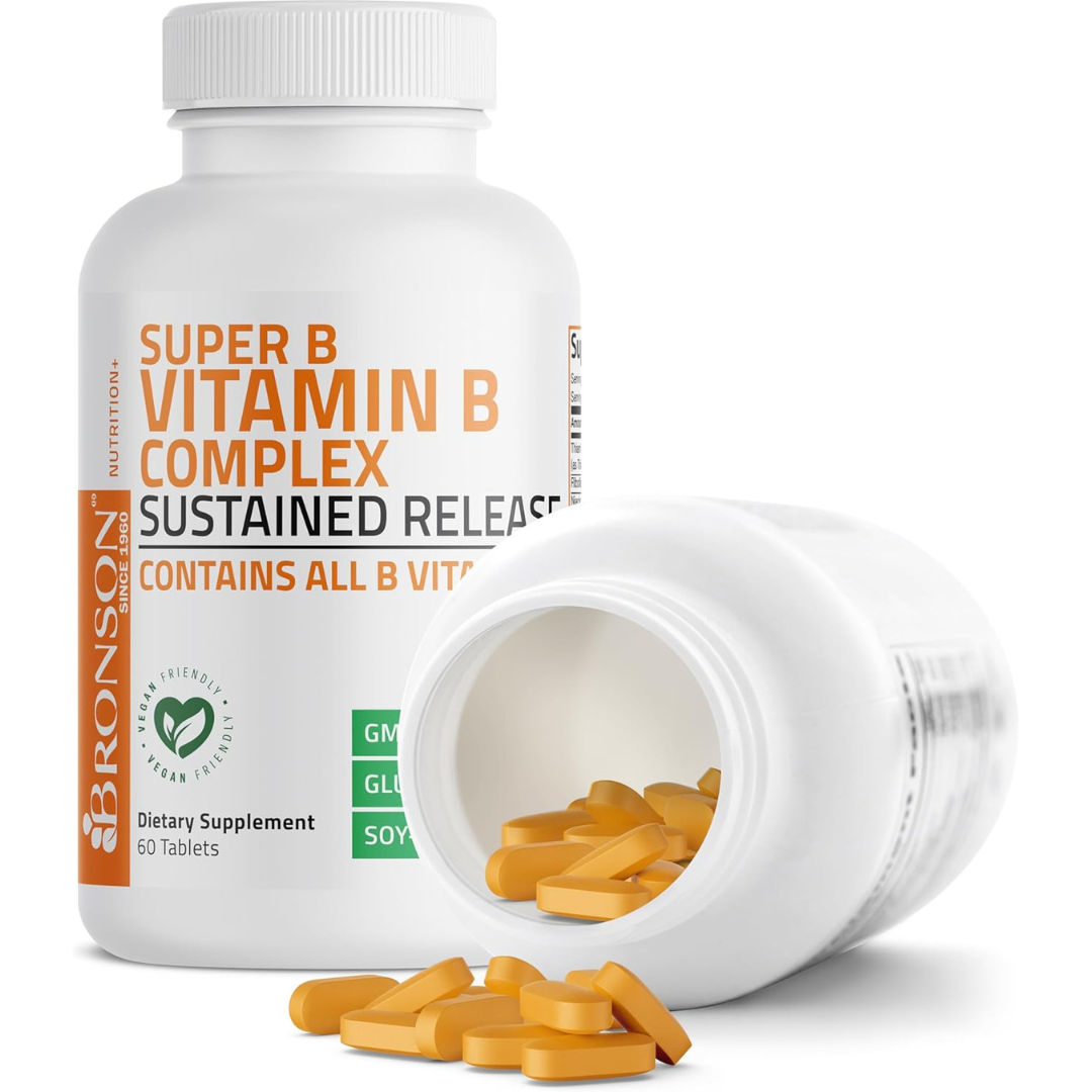 Bronson Super B Vitamin B Complex Sustained Slow Release
