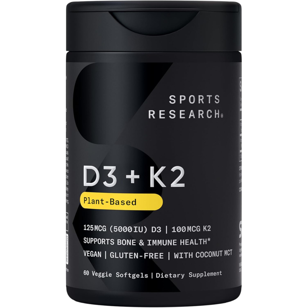 Sports Research Vitamin D3 + K2 W/ Coconut Oil