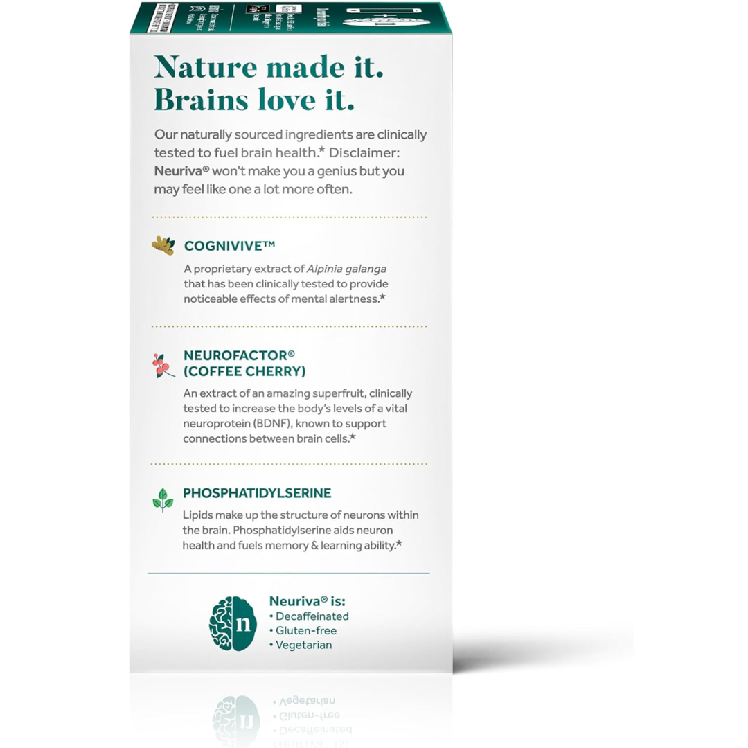 NEURIVA Ultra Decaffeinated Nootropic Brain Supplement