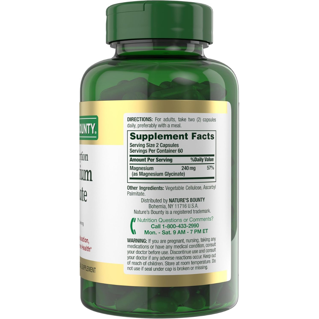 Nature’s Bounty High Absorption Magnesium Glycinate